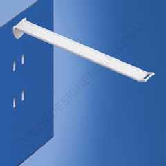 Wide plastic prong white mm. 250 with antitheft and small price holder
