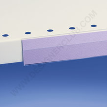 Profilo porta prezzi piatto, adesivo, aletta bassa mm. 32 x 1000 pvc cristallo
