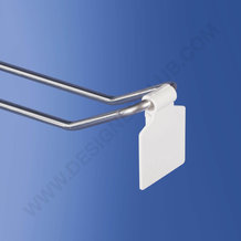 Portaetiquetas blanco para pinzas dobles con clip de diámetro mm. 5