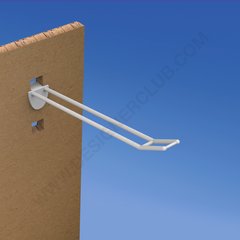 Universal double plastic prong mm. 200 white for thick mm. 16 with big price holder