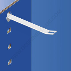 Universal wide reinforced plastic prong mm. 200 white for thickness mm. 10-12 with big price holder