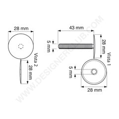 Unir botones automáticos cabeza mm. 28 (njab 28/38) blanco