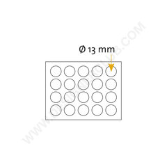 Anti-slip adhesive transparent foot diametre mm. 13x4