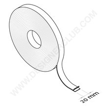 Roll of adhesive magnetic tape mm. 20x2