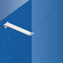 Gancho doble renforzado de plástico blanco con puntas para inserción automática L.150 mm clip porta etiqueta pequeño