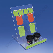 Slatwall prongs reinforced display with compartment