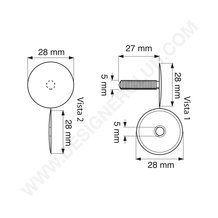 Verbinding automatische knoppenkop mm. 28 (njab 28/22) wit
