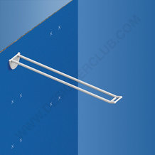 Double plastic prong white with automatic hook mm. 250 small price holder
